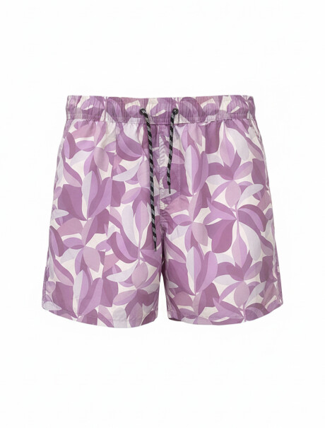 Short de baño estampado rosa