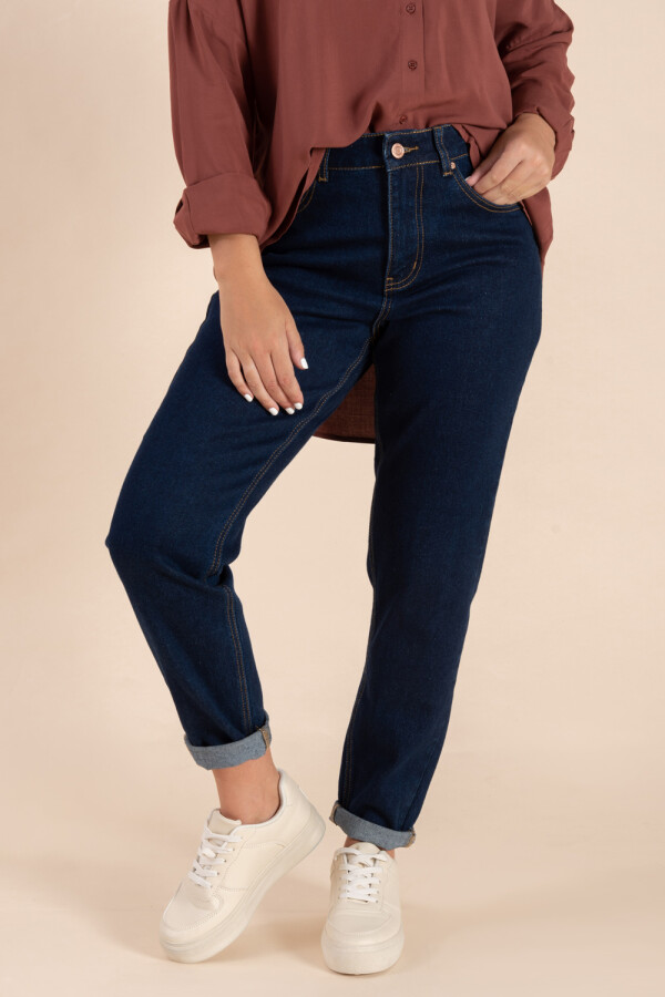 Jean mom fit Azul Medio