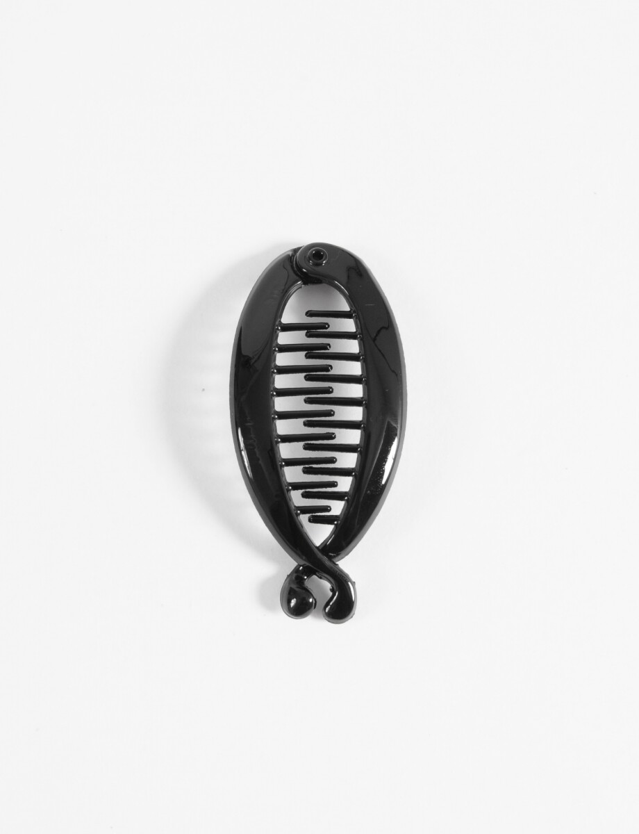 Broche pinza banana - negro 