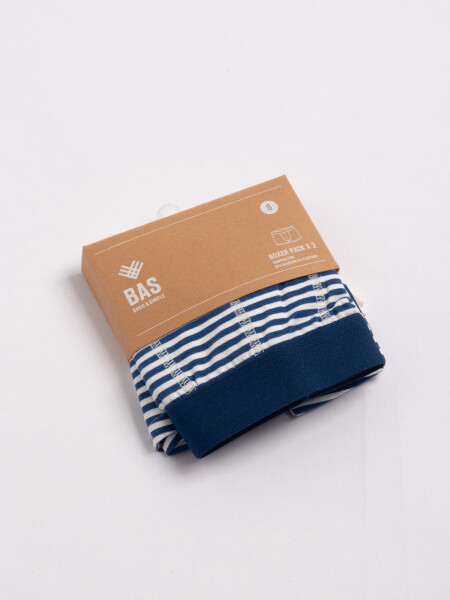 Boxer pack x2 Rayas - Azul