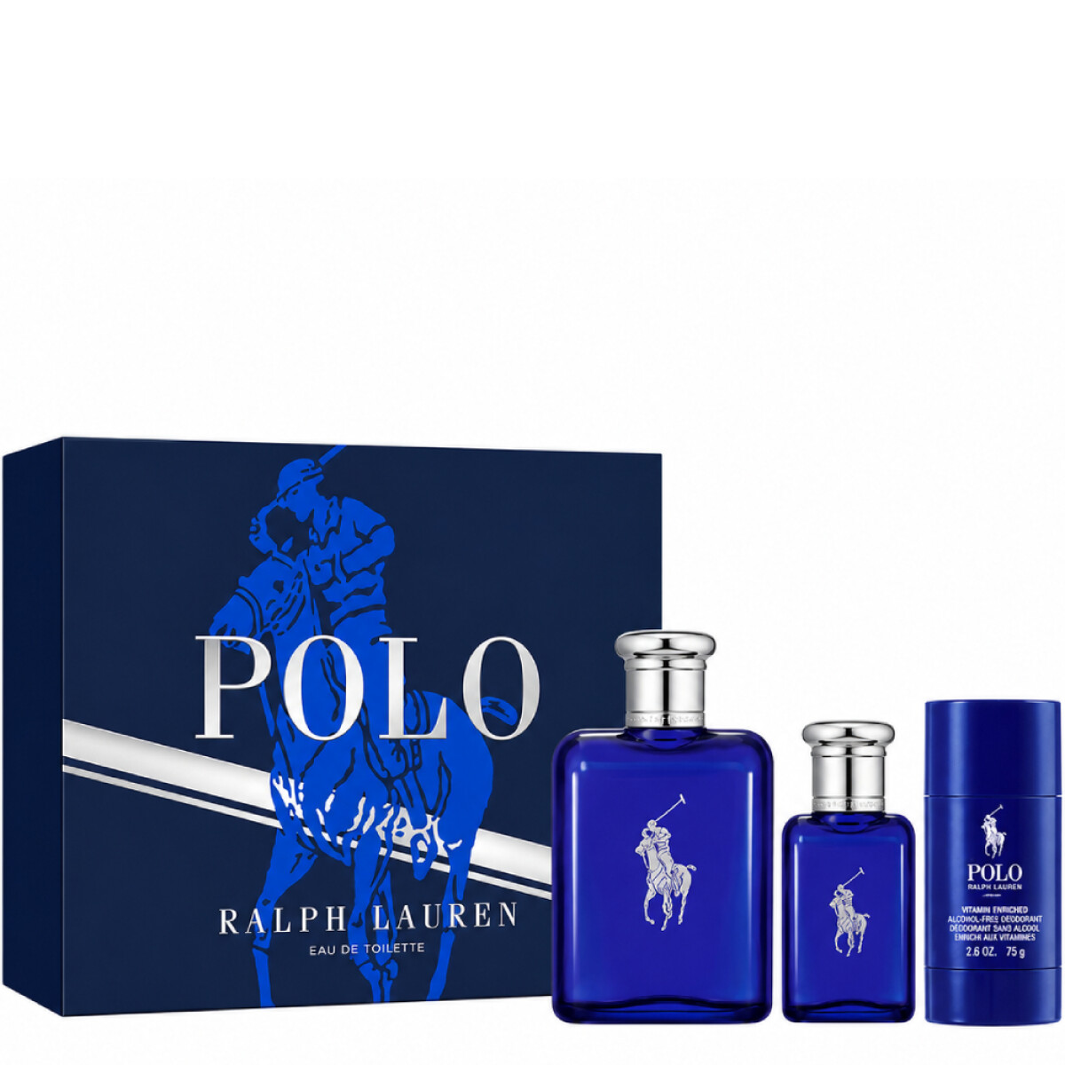 Cofre Ralph Perfume Lauren Polo Blue EDT 125ml + 40ml +Desodorante 75ml 