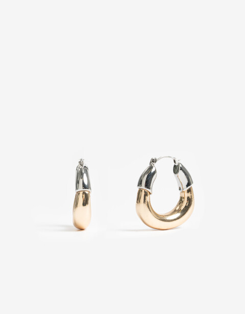 Aros Argollas Metal Aros Argolla Metal Biplating - Dorado