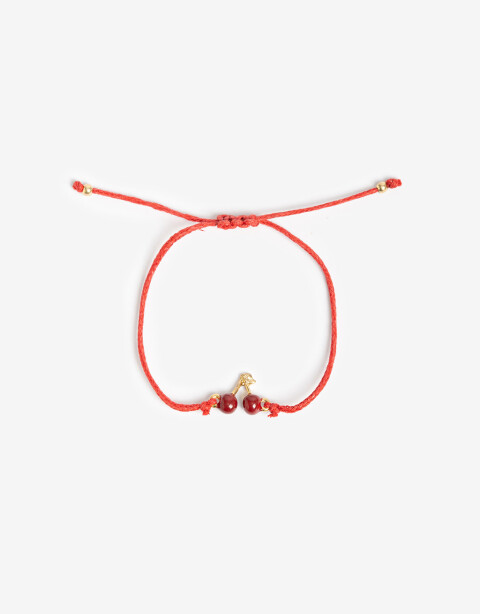 Pulseras Flexibles Color Pulsera Flexible Cordón Y Cereza - Dorado Oro Amarillo