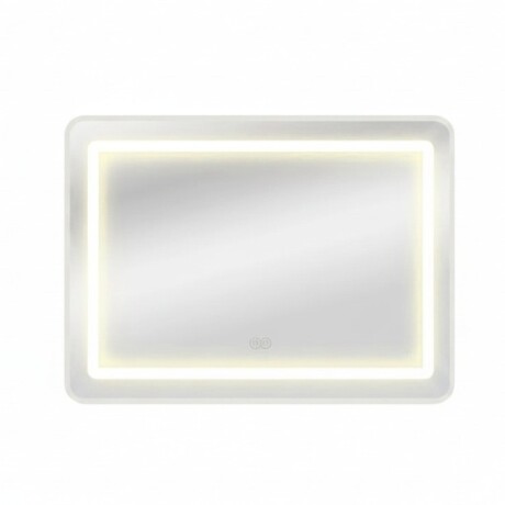 Espejo Horizontal Lumax c/marco desempañador y luz 90x70cm Blanco