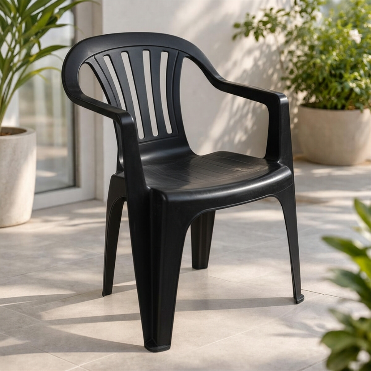 Silla Bela Vista con apoya brazos - NEGRO 