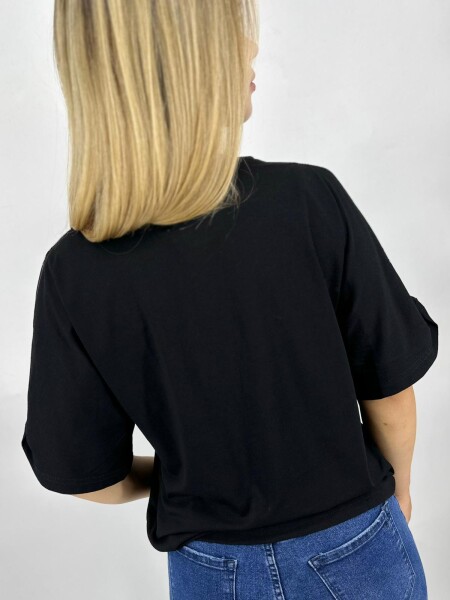 T-SHIRT SLOWLY S2405 NEGRO