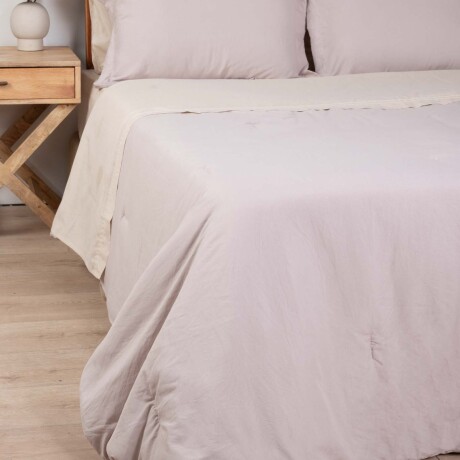 SET CUBRECAMA 1 1/2 PLAZA POLIESTER MARRON PREWASHED MIEL