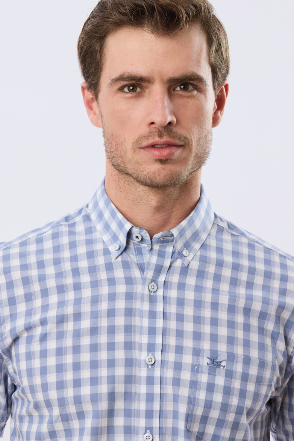 CAMISA CUADROS Azul Claro