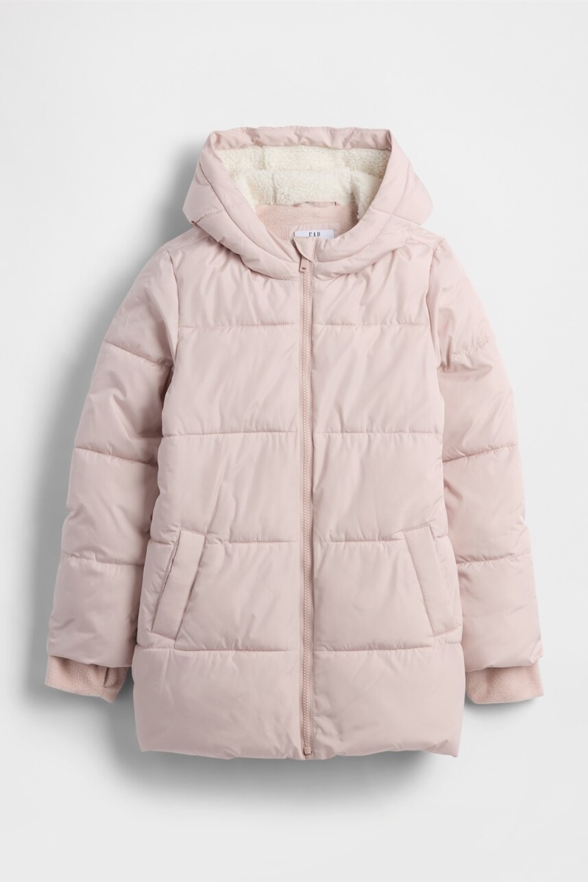 Campera Warmest Larga Niña Dull Rose