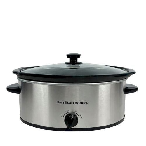 SLOW COOKER MANUAL PLATEADA DE 6,5 L Hamilton Beach SLOW COOKER MANUAL PLATEADA DE 6,5 L Hamilton Beach