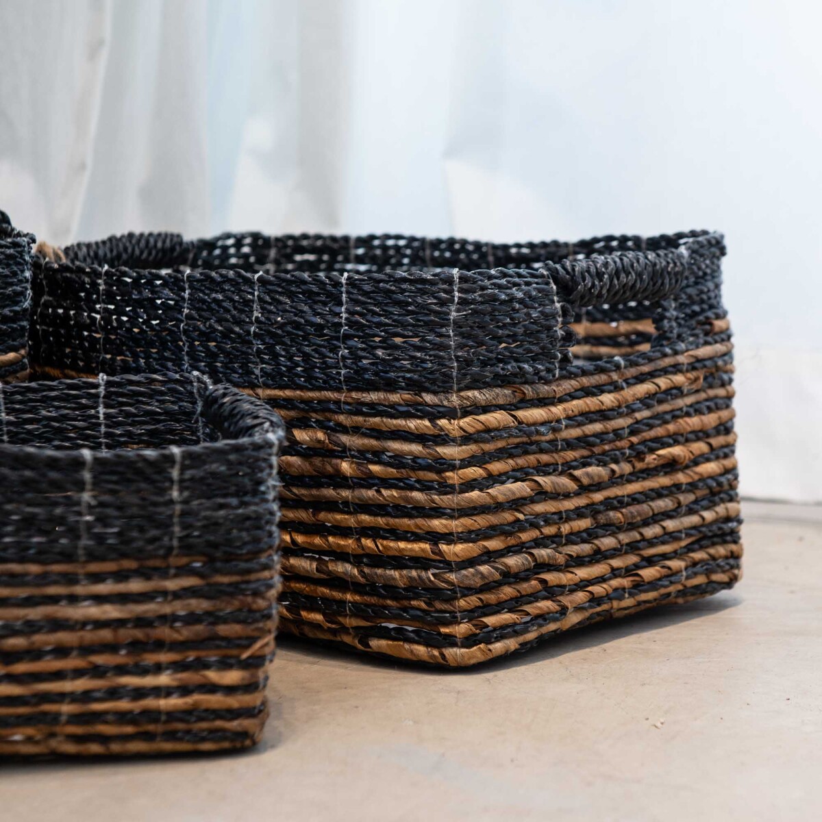 Canasto Abaca rectangular, M 