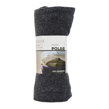 Manta Polar Frazada de 1 Plaza 127x152cm Varios Colores Gris Oscuro