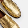 Mocasín Todd En Cuero Snake Print Metalizado