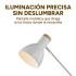 Lampara De Mesa Escritorio Estilo Nórdico Madera Metal 58Cm Color Blanco
