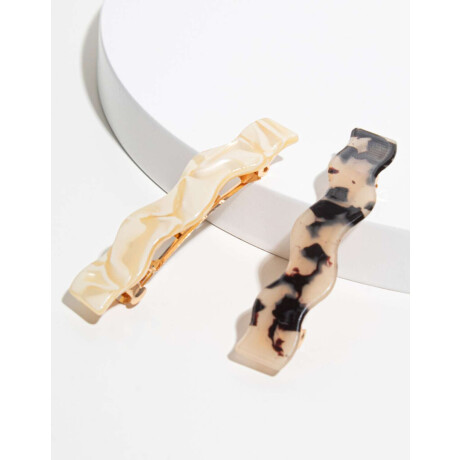 Hebillas Francesas Carey Combinacion Marmol