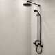 Griferia Ducha Exterior Industrial Negro Mate Aqualia NEGRO