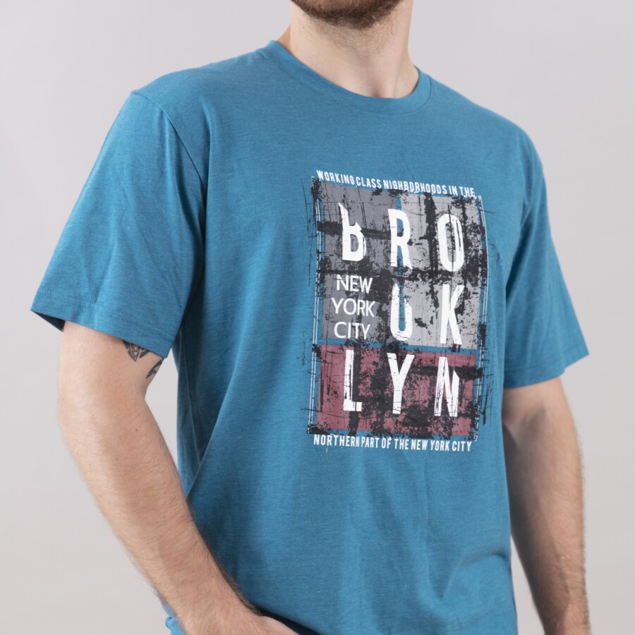 SNAKE T-SHIRT PRINT PTROLEUM