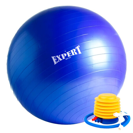 Pelota De Pilates 75cm Fitness Yoga Gym + Inflador Azul