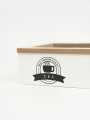 Caja Para Té Lyra, 4 Separaciones. Blanco