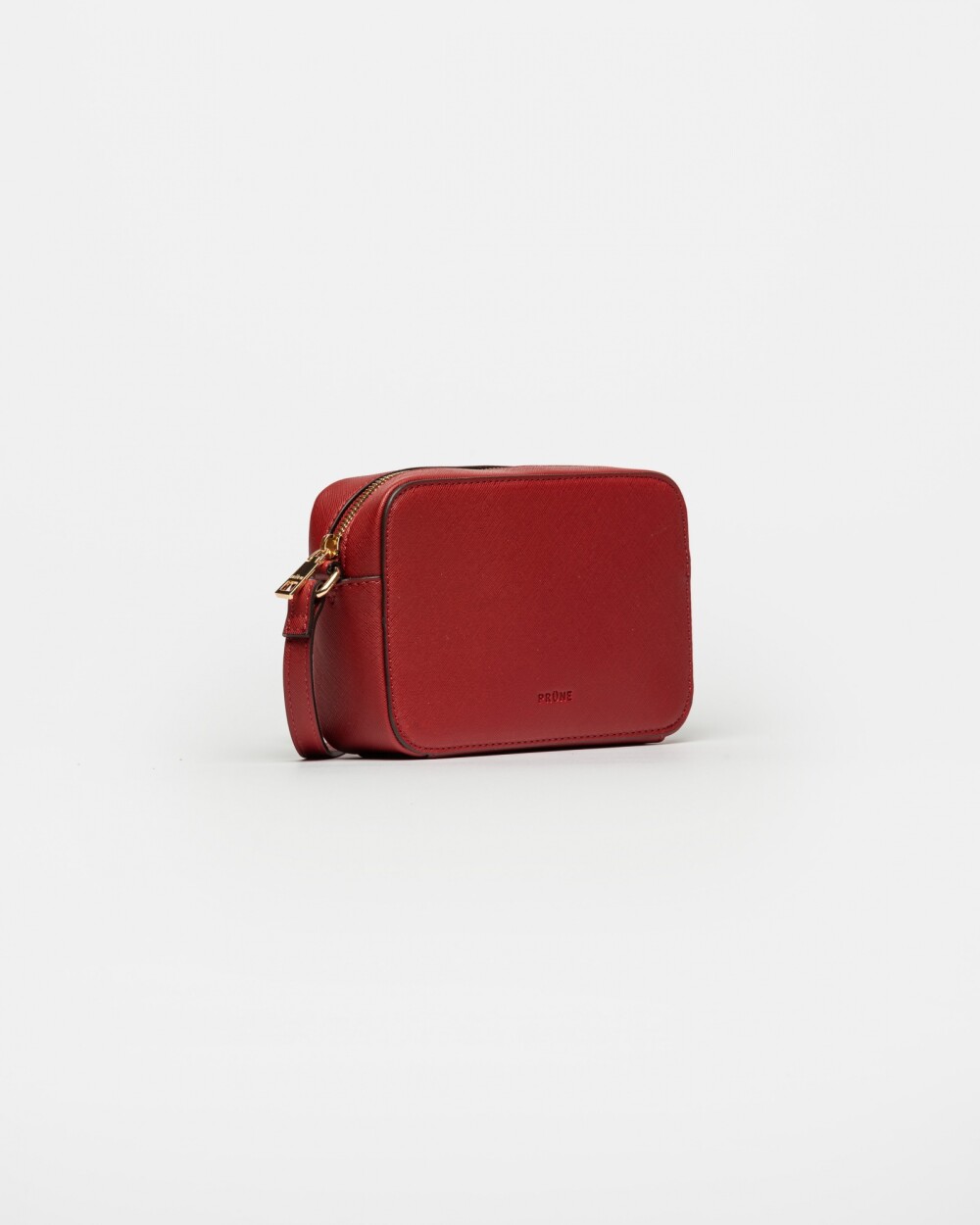 Mini Bag Lane En Efecto Cuero Zaffiano Rojo