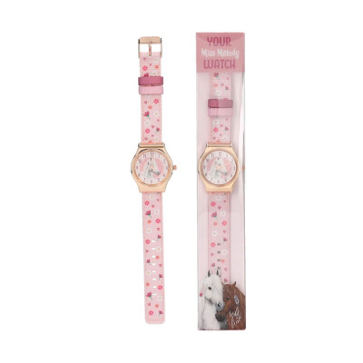 Reloj de pulsera Miss Melody Top Model Flores y rosa