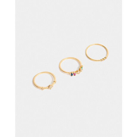 Sets Anillos Premium Gold Dorado