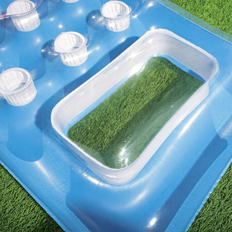 Colchoneta Porta Vasos Inflable Bestway Ideal Para Piscinas Celeste