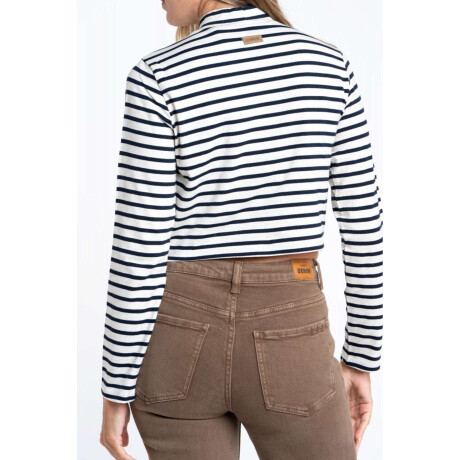 Polera Alogodon Elastano Rayada Nacar