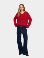 Jersey De Punto De Algodón rojo