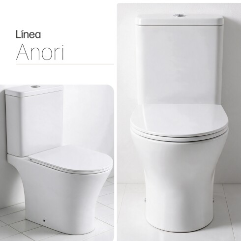 SANITARIO INODORO CON MOCHILA LINEA ANORI PARA BAÑO BLANCO 000