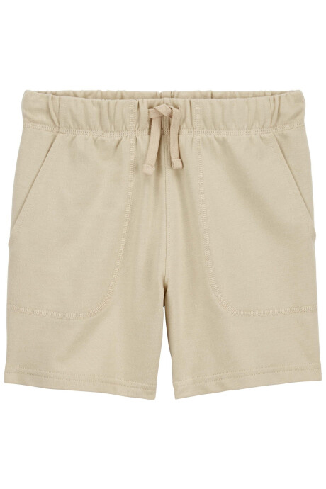 Short de algodón con cordón, khaki Sin color
