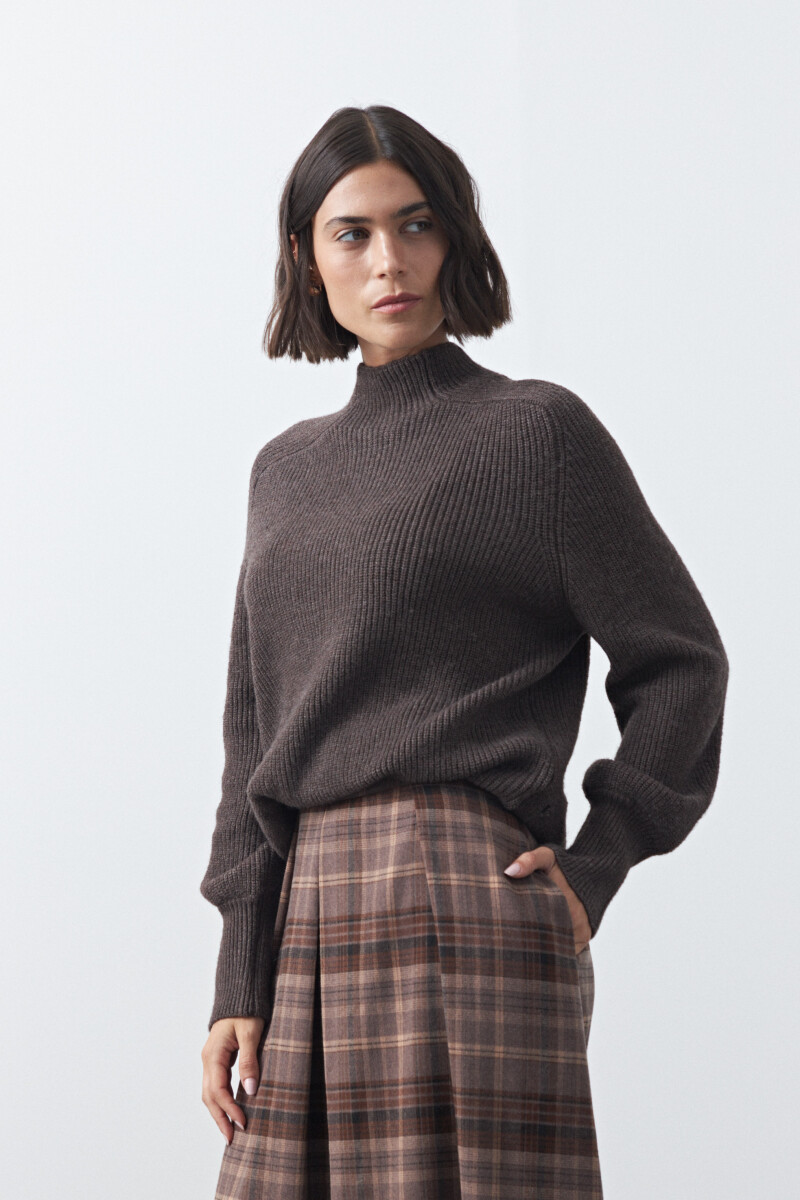 POLERA DALMA Marrón oscuro