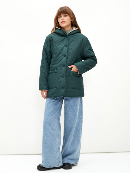 CAMPERA CORD VERDE OSCURO