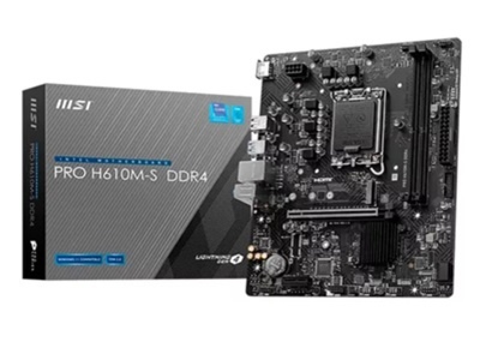 MSI - 824142357712 - Motherboard - Micro ATX - LGA1700 Socket - Intel H610 - para Core i9 / para Core i7 / para Core i5 / para C 