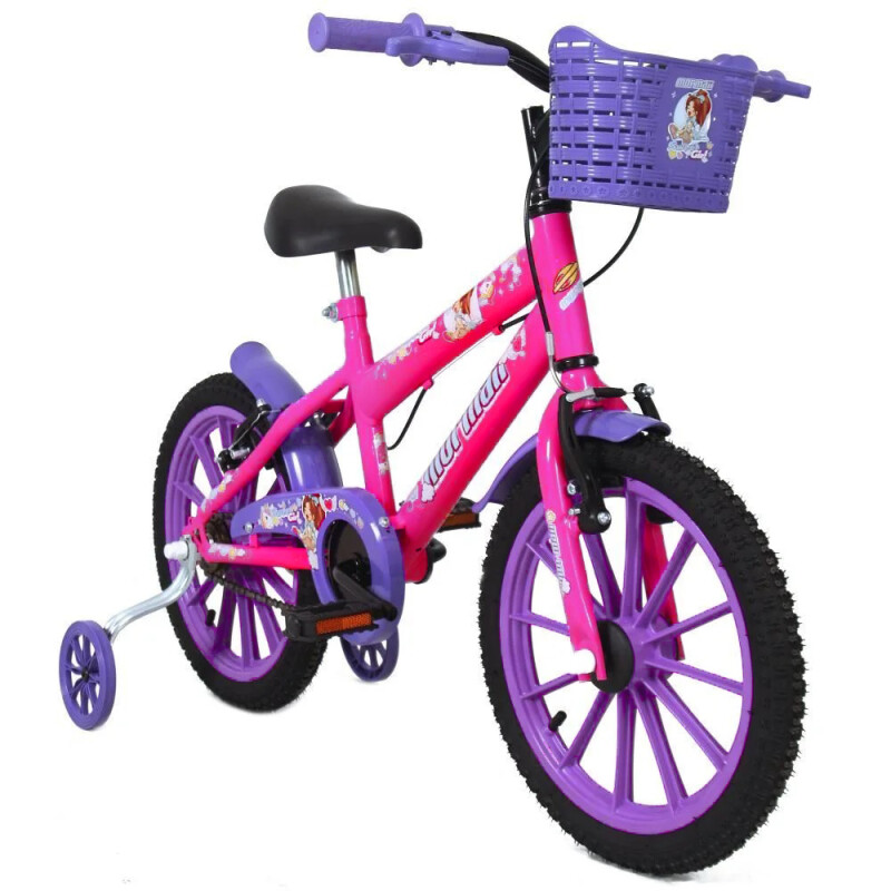 BICICLETA MORMAII NENA RODADO 16 SWEET GIRL ROSA CHICLE C/CANASTO Bicicleta Mormaii Nena Rodado 16 Sweet Girl Rosa Chicle C/canasto