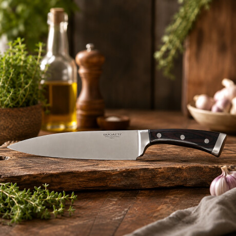 Cuchillo Chef Bugatti Ergo Hoja Acero y Mango Madera Cuchillo Chef Bugatti Ergo Hoja Acero y Mango Madera