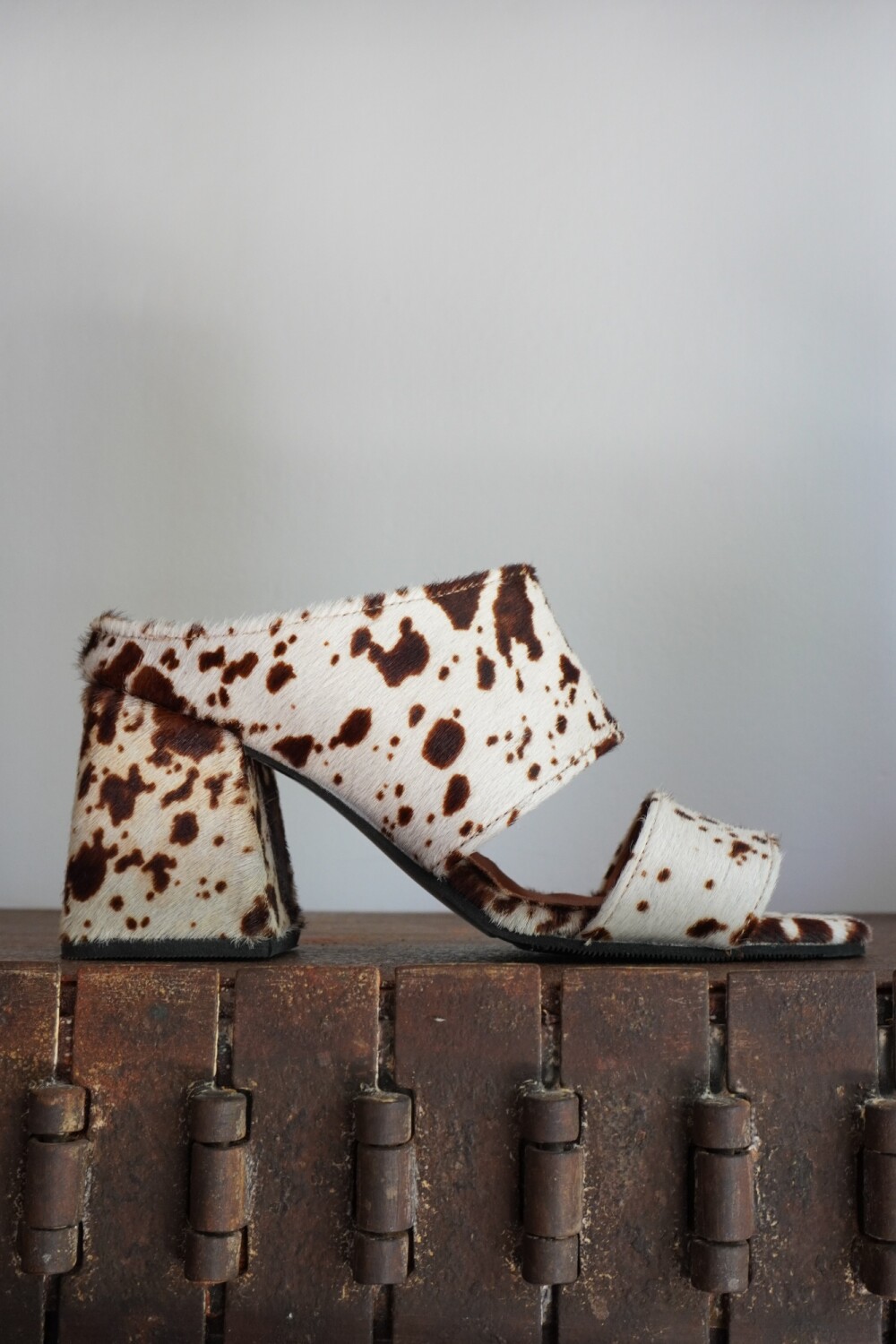 Firework Print Heels Crudo / Chocolate