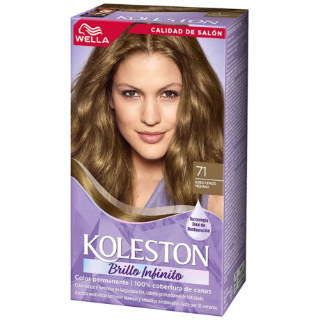 Tinta Koleston Kit N°71 Rubio Ceniza Medio Tinta Koleston Kit N°71 Rubio Ceniza Medio