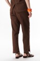 PANTALON LINO STRECH MARRON