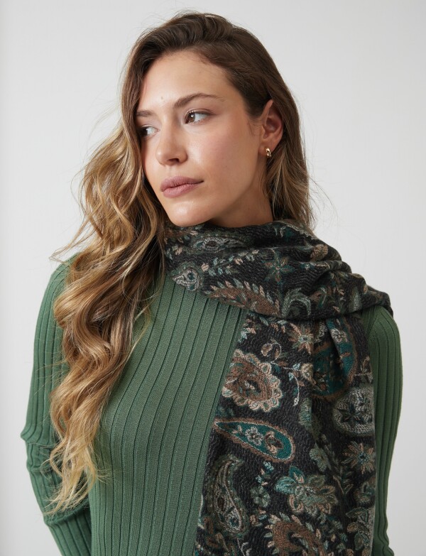 Bufandon Arabescos MULTI/VERDE