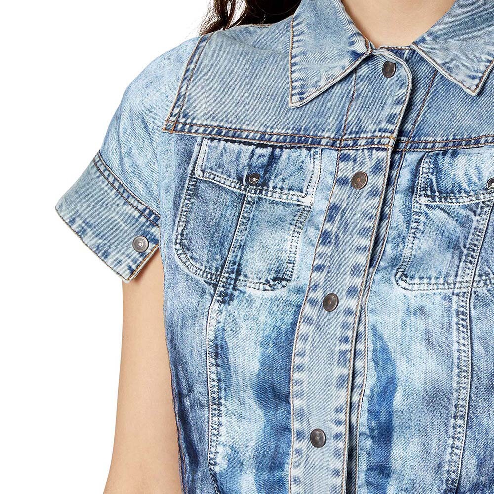 C-Shirin Shirt - Mujer Blue Denim