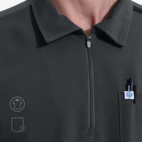 Casaca polo con cierre unisex Gris oscuro