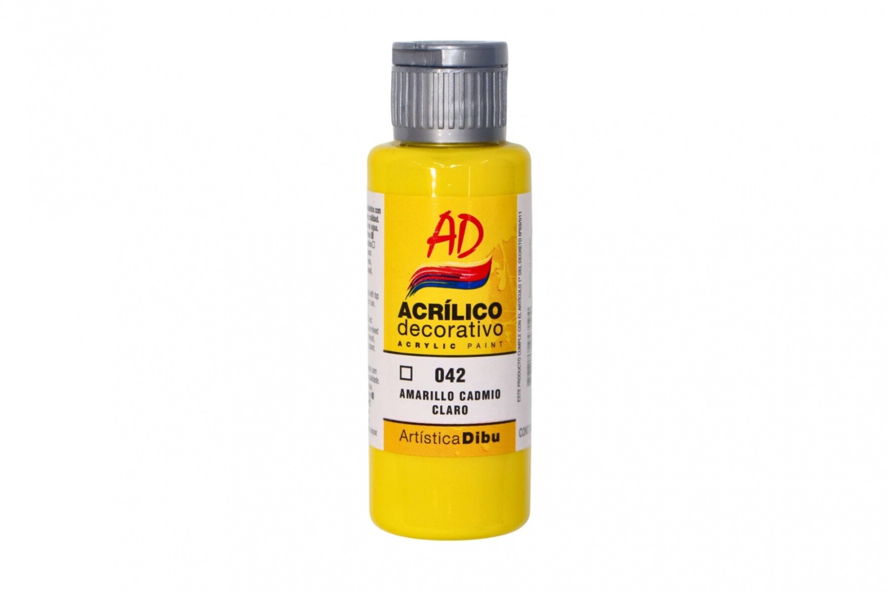 PINTURA ACRILICA ARTISTICA DIBU 60 ML. DIFERENTES COLORES - AMARILLO CADMIO CLARO 042 