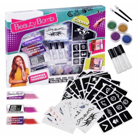 Set Completo Belleza Para Tatuajes Temporales Niña Jug027016
