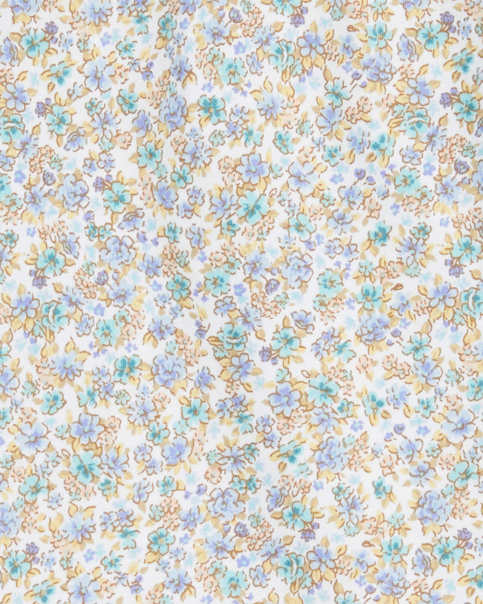 Body de algodón manga larga con volados, diseño floral Body de algodón manga larga con volados, diseño floral