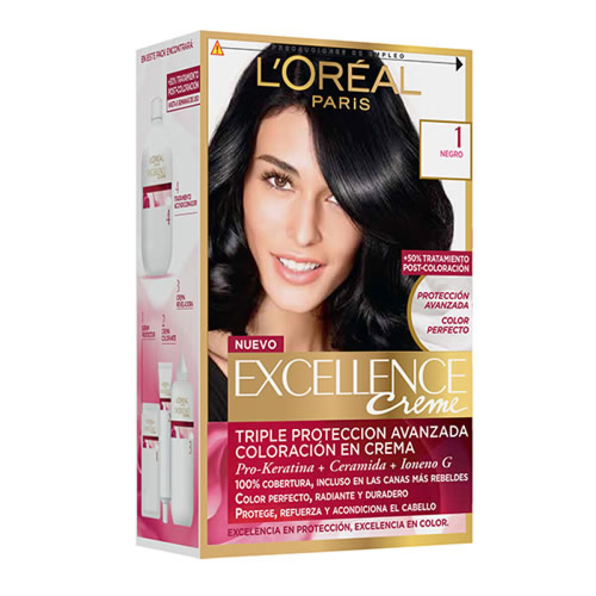 Tinta L’Oréal Excellence Nº1 Negro 50ml – Coloración Intensa