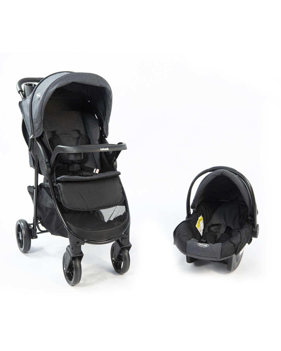 Coche de bebé + silla para auto Bebesit Travel System Sienna - Gris 