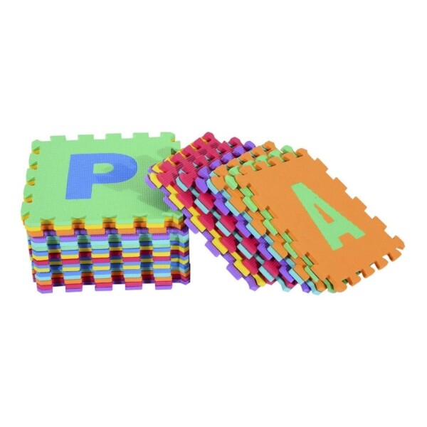 Alfombra Piso Goma Eva Infantil Niños Bebes Encastrables X10 Variante Letras