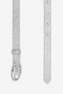 CINTURÓN BRILLO CON LOGO D Plata