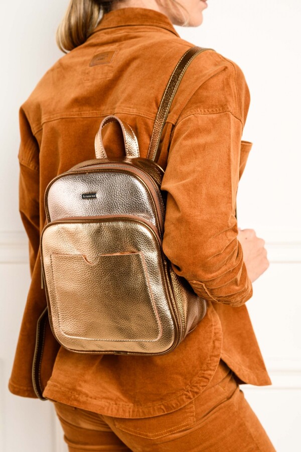 Mochila Combinada Metalizada Cobre
